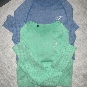 VITAL SEAMLESS LONG SLEEVE CROP TOP - 2 pair